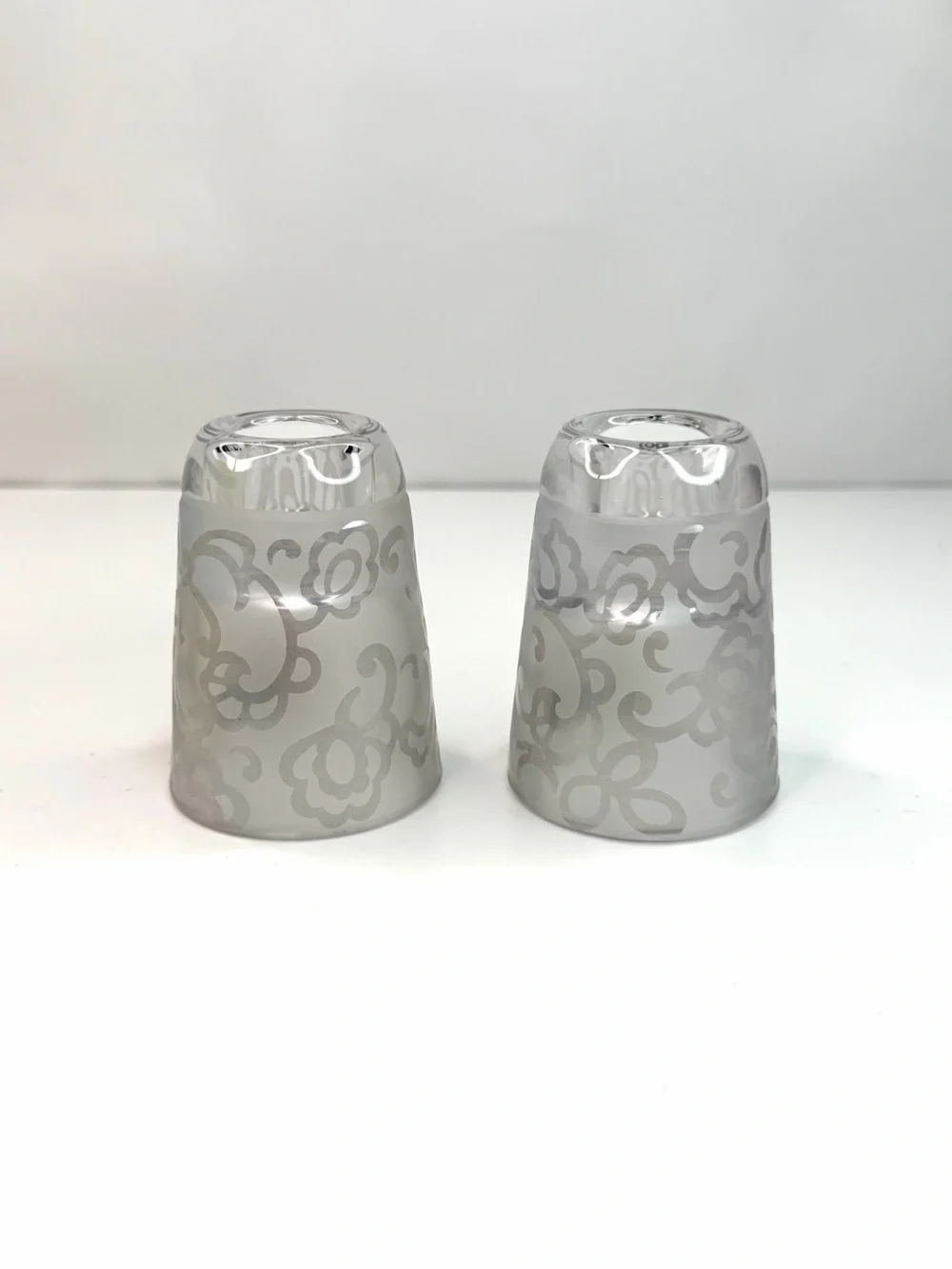Lenox Heiress Frosted Crystal Votive Candlestick Holders Set